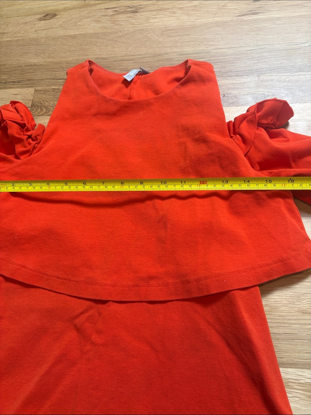 ASOS Orange Cold-Shoulder Ruffle Nursing Top Women’s 4 - Picture 10 of 15